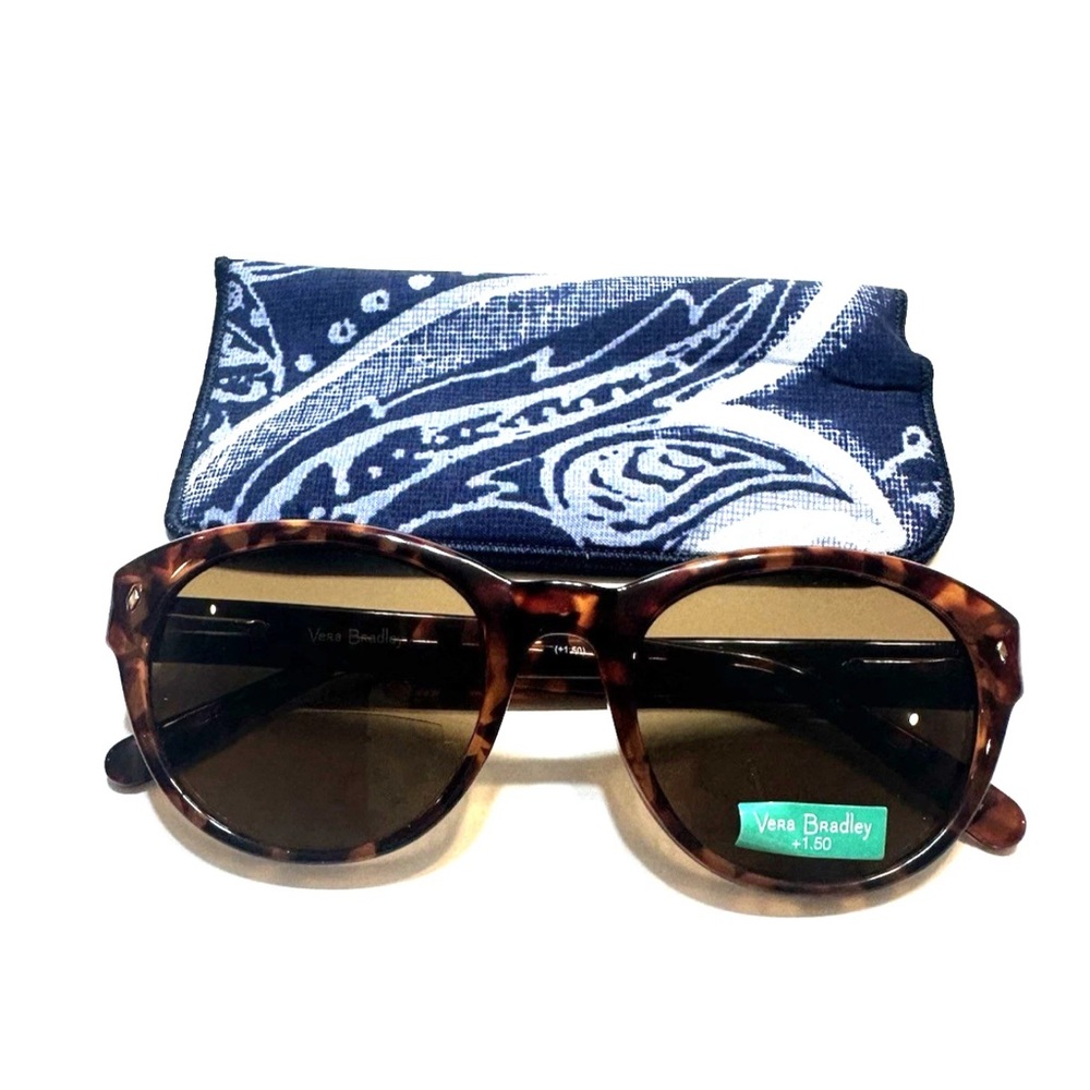 Vera Bradley Brown bi-focal sunglasses +1.50 New